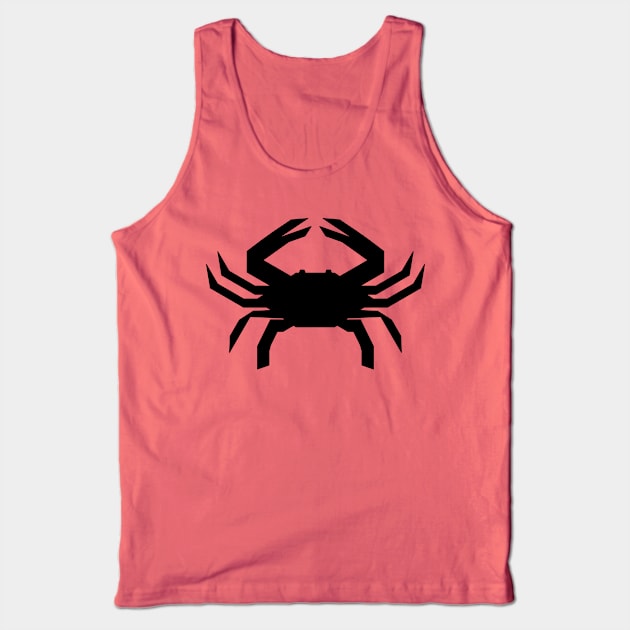 Radioactive Crab logo Black on Gold Tank Top by IORS